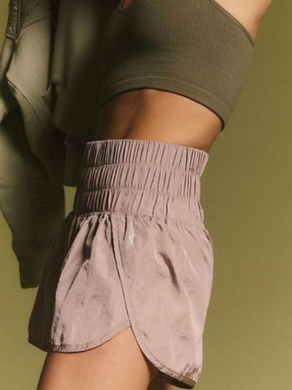 Free People Movement High-Waist Crystal Pink Women’s Athletic Shorts
